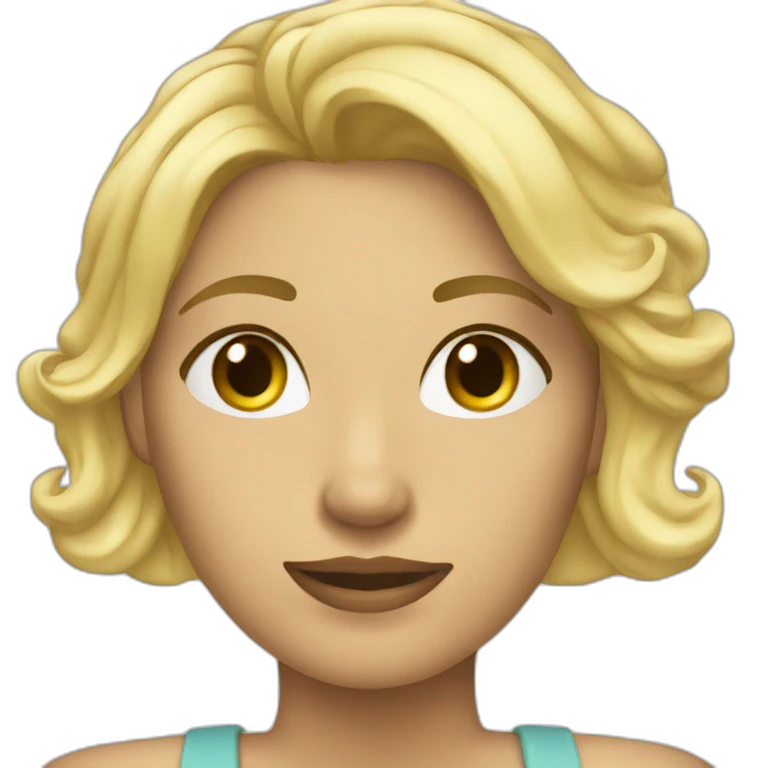 Une femme blonde sur un lit emoji