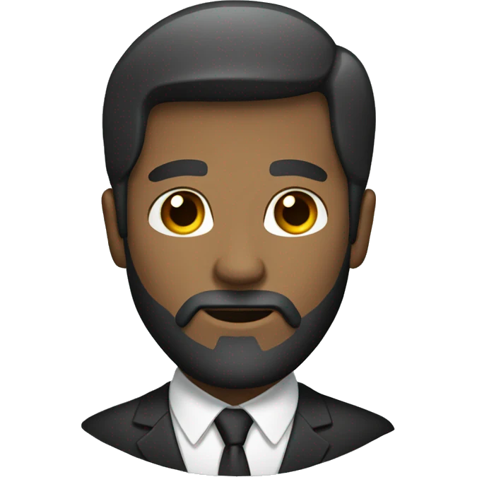 Man with a beard in a business suit emoji