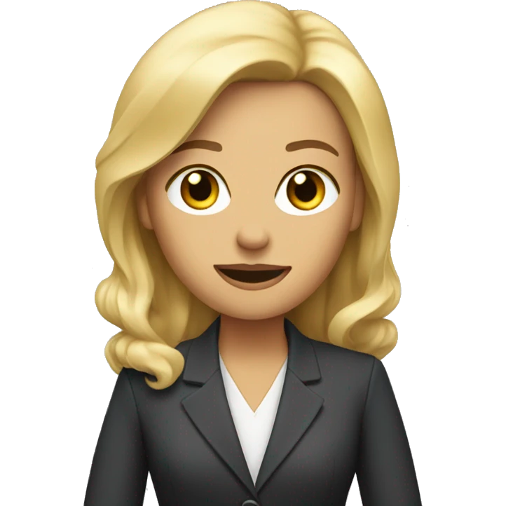 Blonde woman News reporter with microphone  emoji