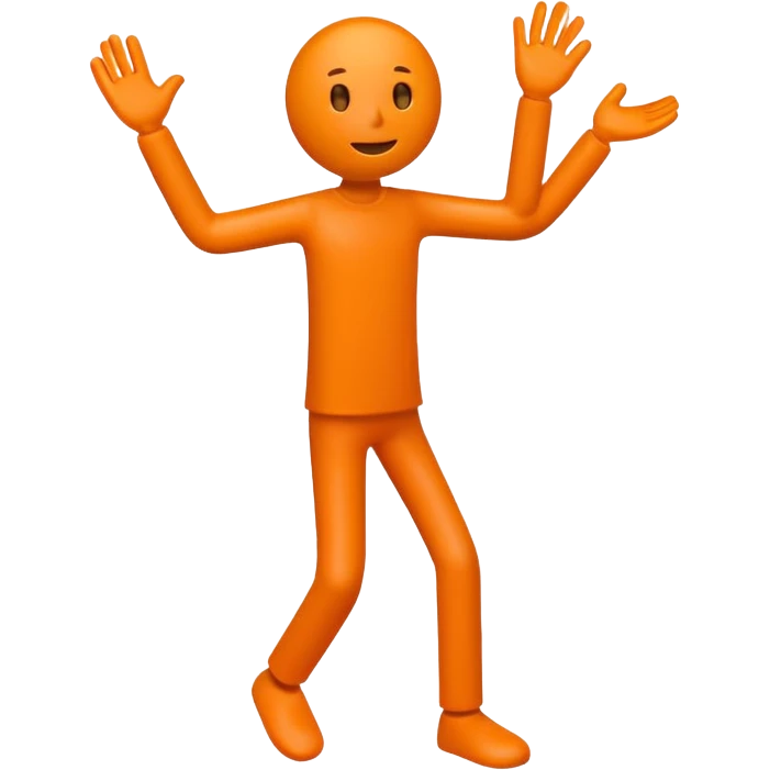 Orenge sticfigüre from alanbecker emoji