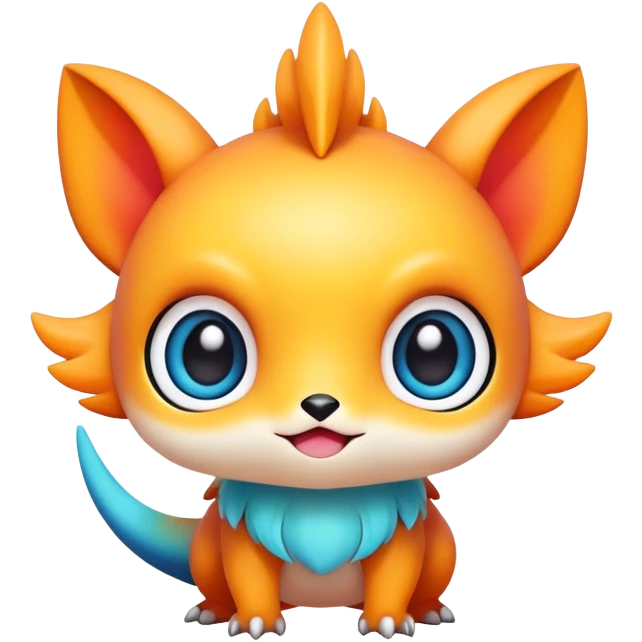 Cute kawaii chibi Fakémon-creature emoji