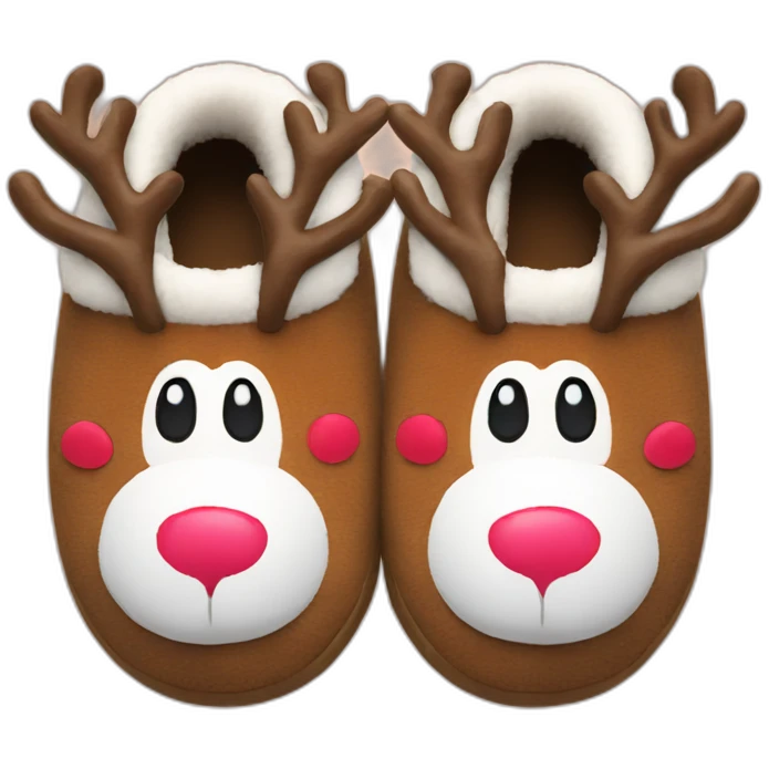 Reindeer slippers emoji