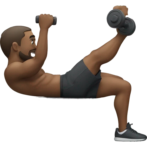 Guy working out emoji