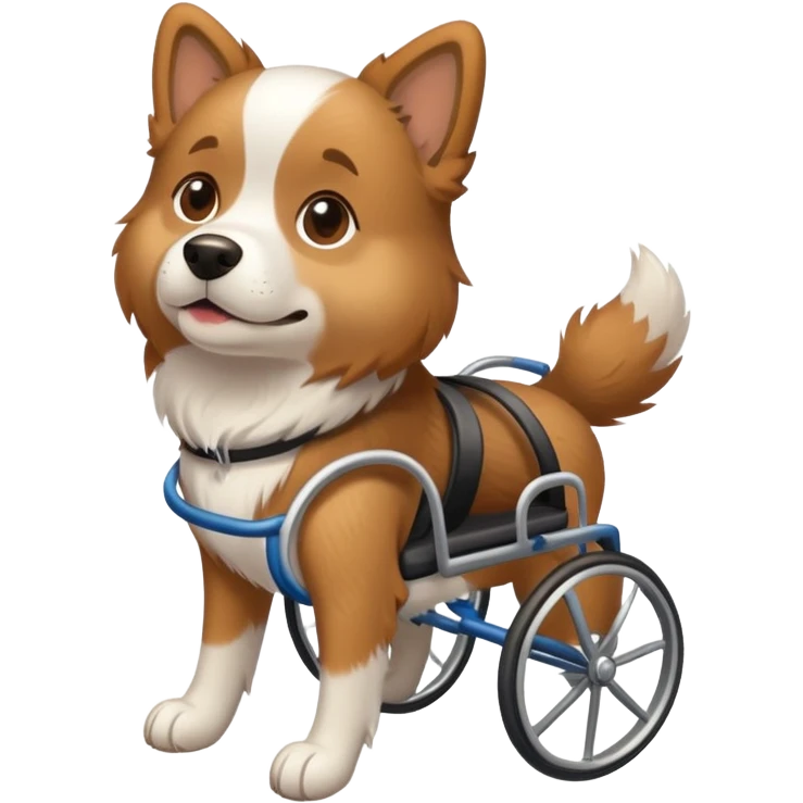 Dog in wheelchair with no arms emoji