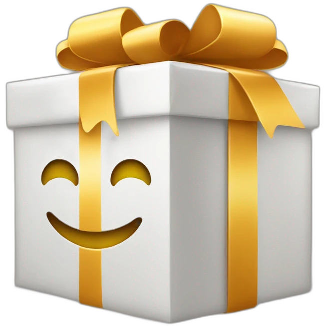gift box with smile emoji