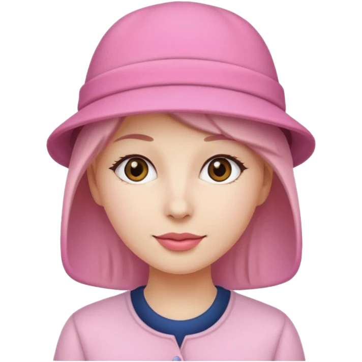 woman with pink hat emoji