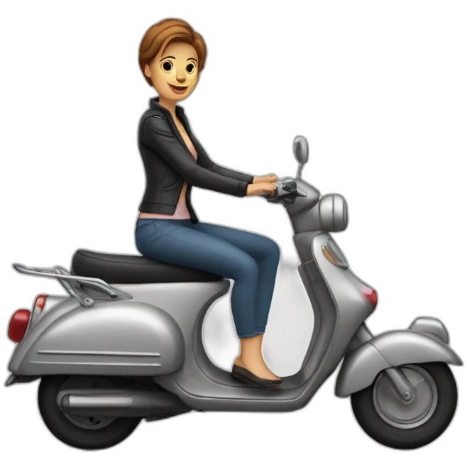 maria carrey sur un scooter emoji