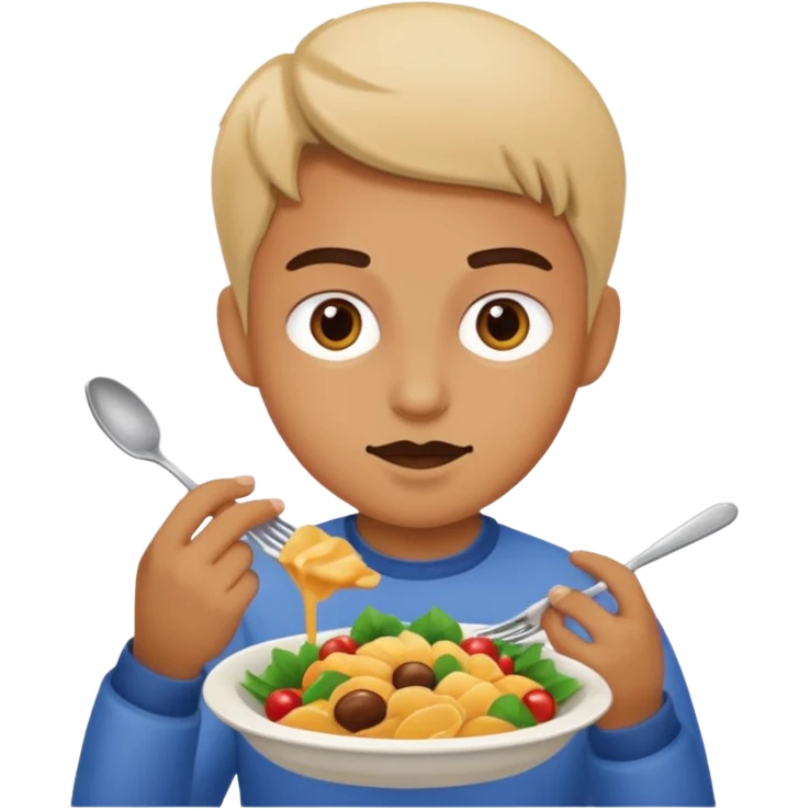 A person trying new food emoji