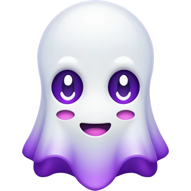 fantasma roxo e branco emoji