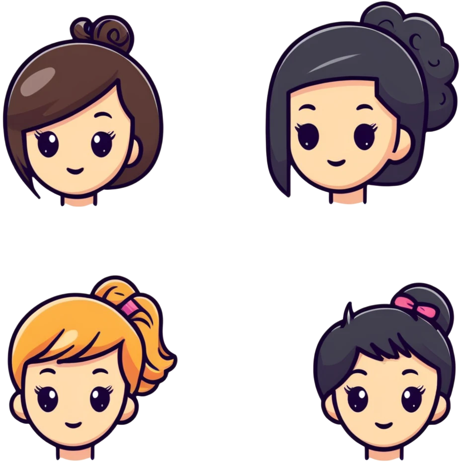 hair salon marketing social media promotion, hairstyle before and after emoji