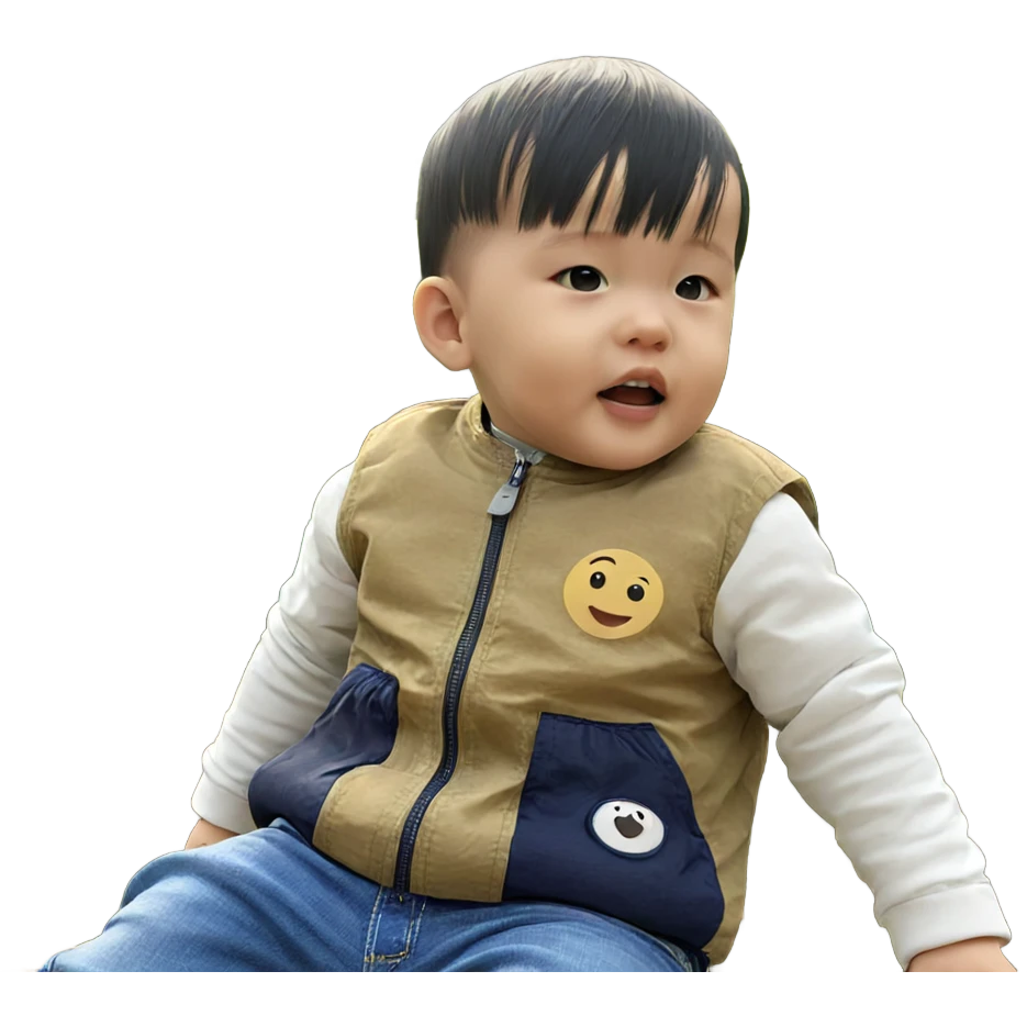 joyful child in nature emoji