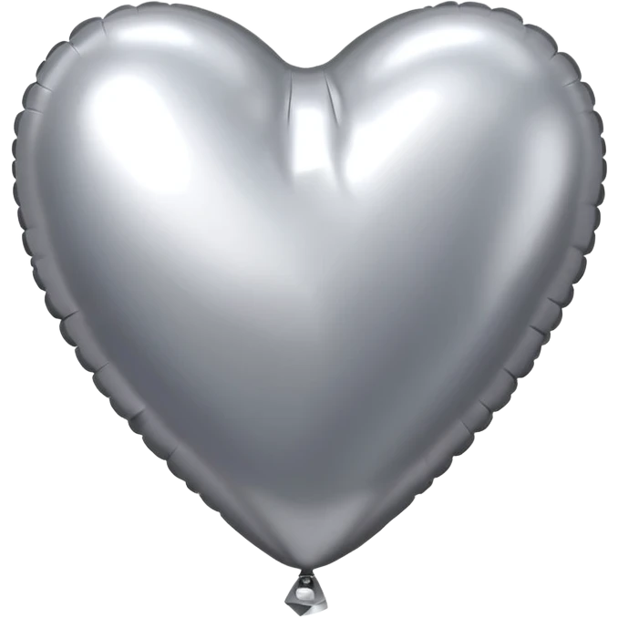silver heart baloon emoji