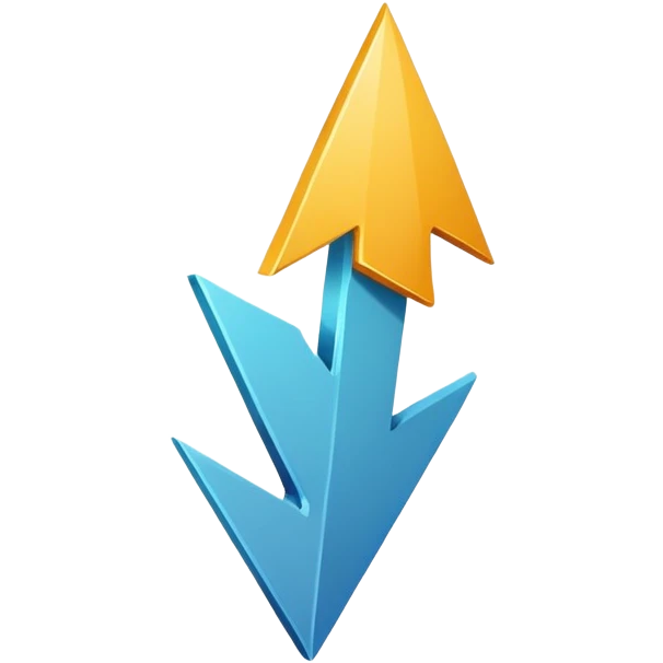 numbered list with an arrow pointing upward symbolizing reverse order emoji