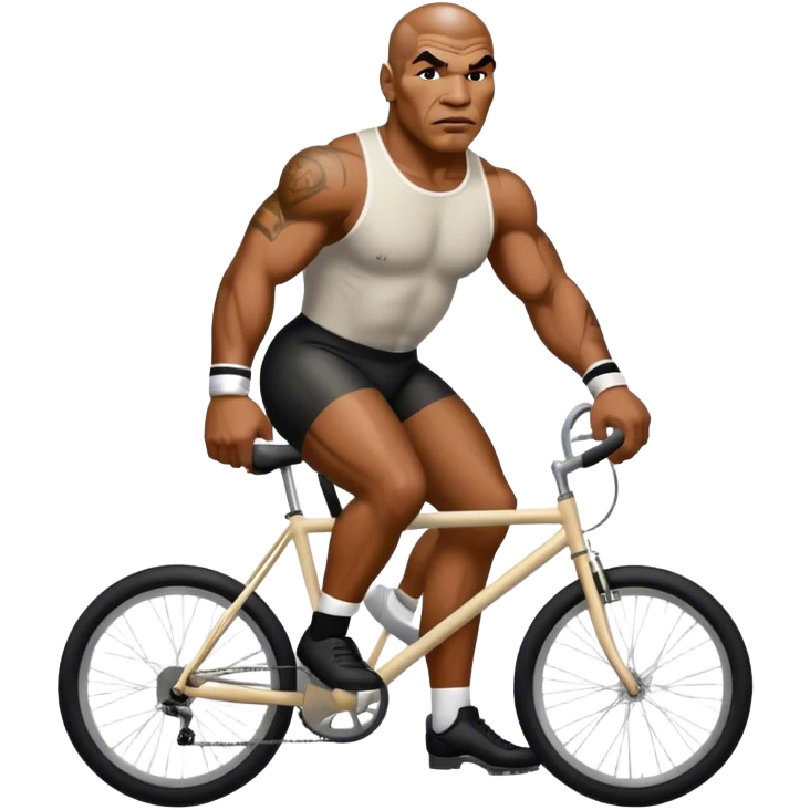Mike Tyson riding a bike emoji