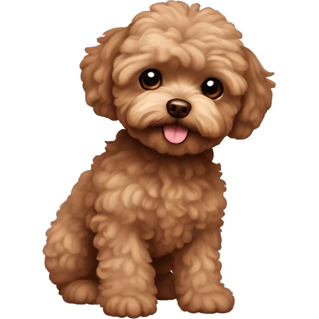 Brown maltipoo emoji