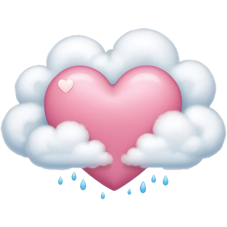 pink heart + cloud emoji