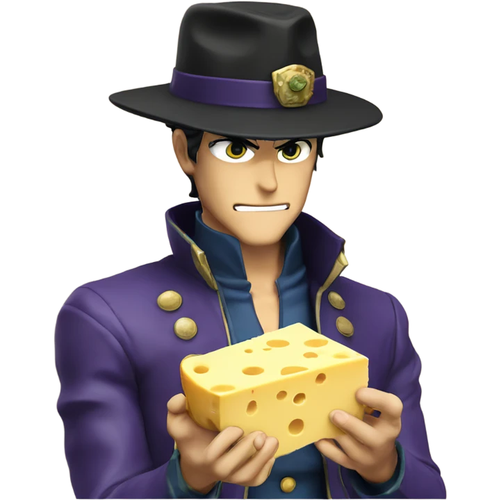 Jotaro Kujo eating cheese emoji