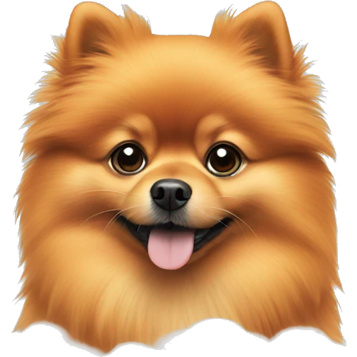 Orange Pomeranian on cloud emoji