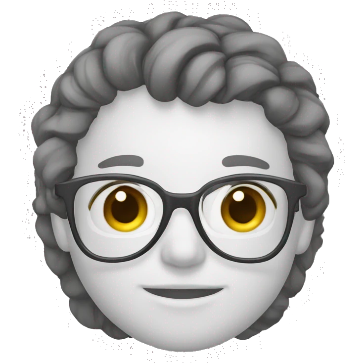 medica de oculos com cabelo enrolado emoji