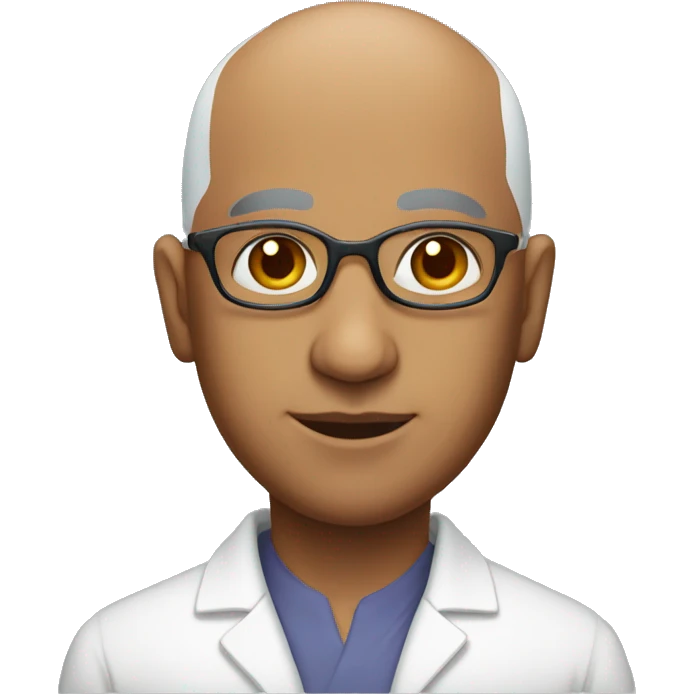 bald Indian physican with glasses emoji