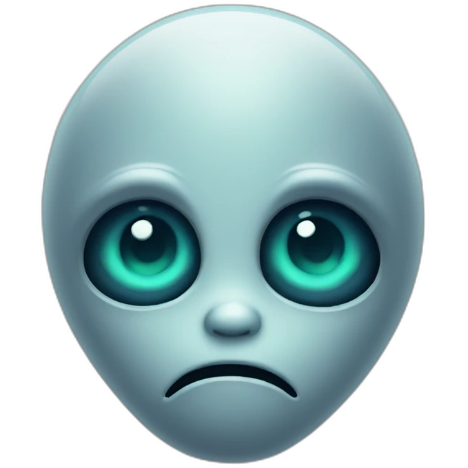 sad alien emoji