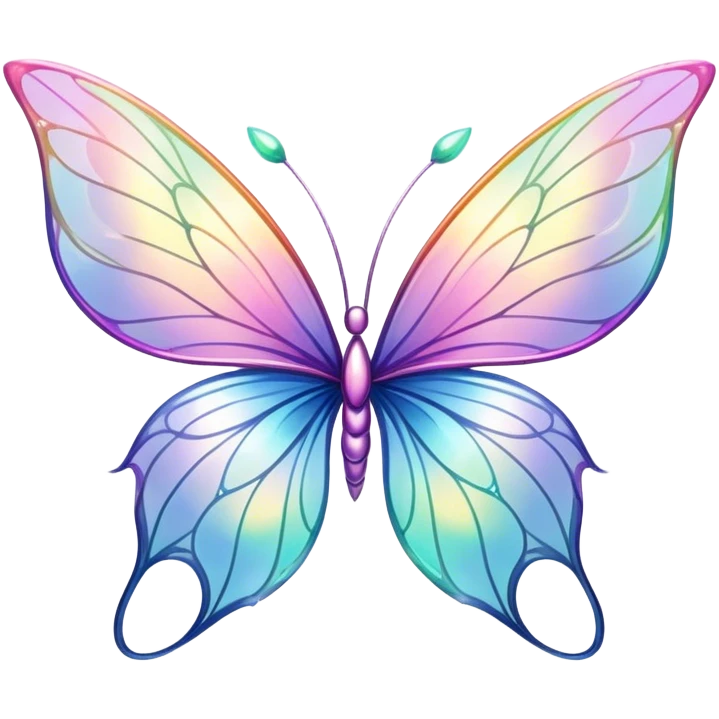Iridescent fairy wings emoji
