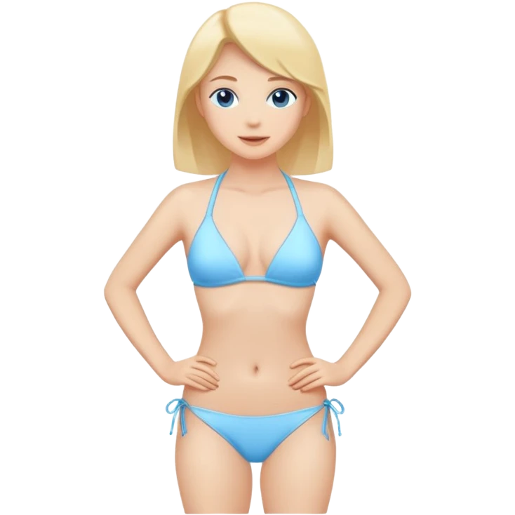 Light blue bikini emoji