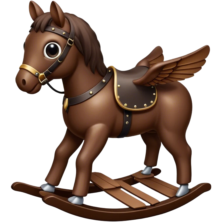 Rocking-horse (toy) mixed with fly (« rocking-horse fly ») emoji