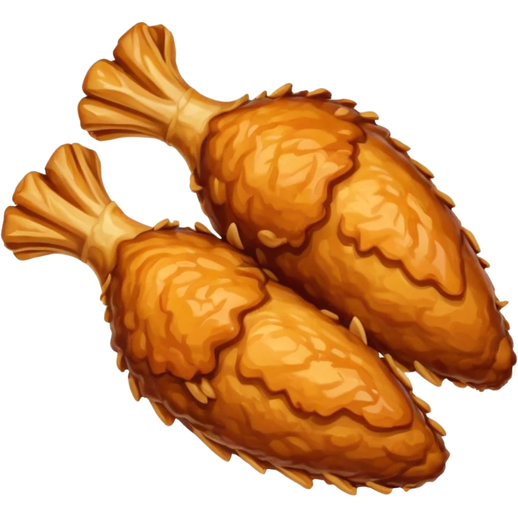 simple fried chicken wing, minimal details emoji