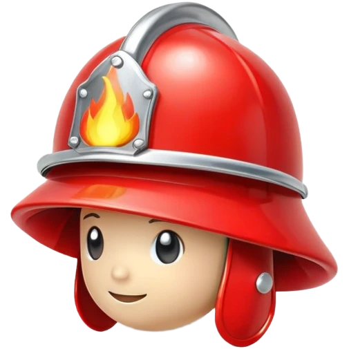 Mushroom earring a fire helmet emoji