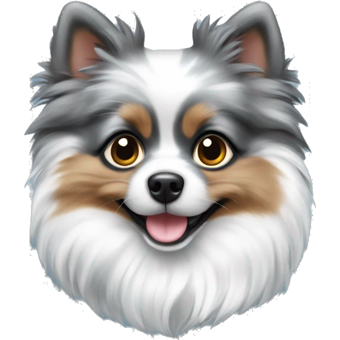Blue Merle Pomeranian puppy emoji