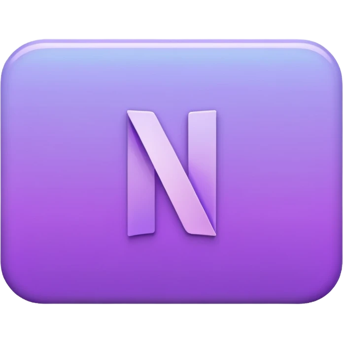 Netflix aesthetic "N" logo in pastel purples emoji