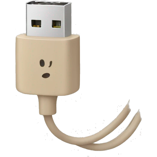 Beige usb cable emoji