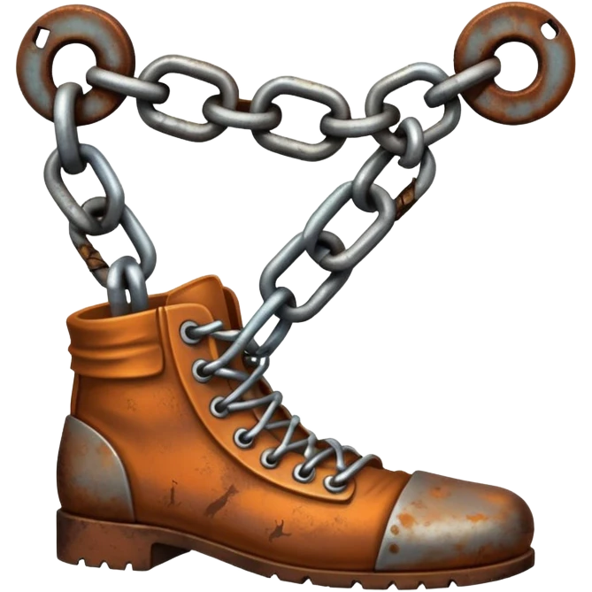 prisoner chain attached to the ankle emoji