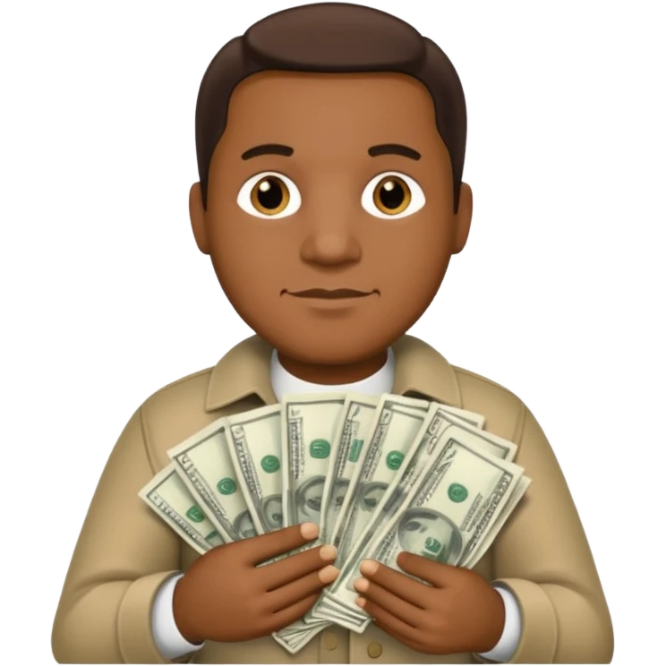 franklin saint from snowfall perhaps holding money or anything that shows its him emoji