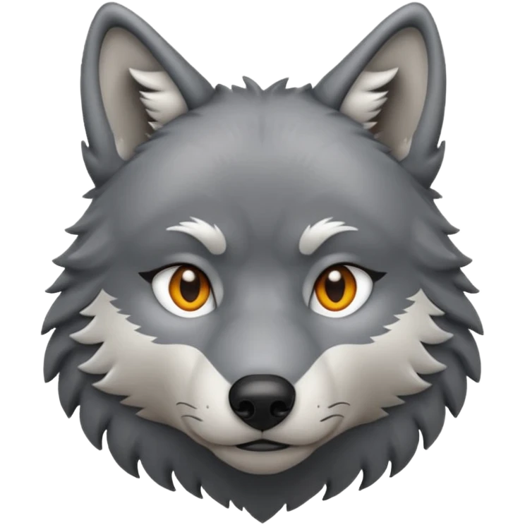 emoji of  wolf thinking emoji