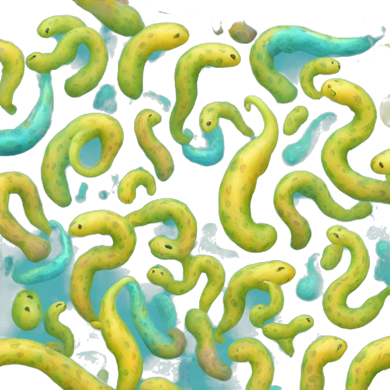 Leech with caudal sucker and colorful patterning emoji