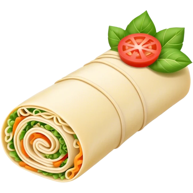 summer roll with noodels emoji