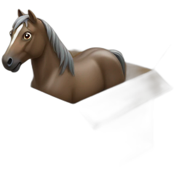 Cheval dans un box emoji
