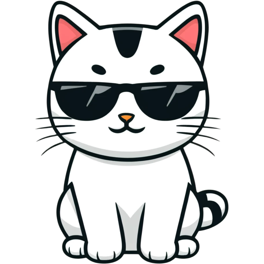 Cat with sunglasses emoji