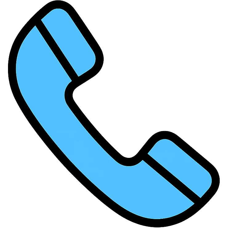 phone emoji in sky blue color emoji