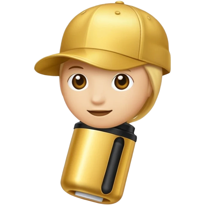 golden permanent marker emoji, with a cap emoji