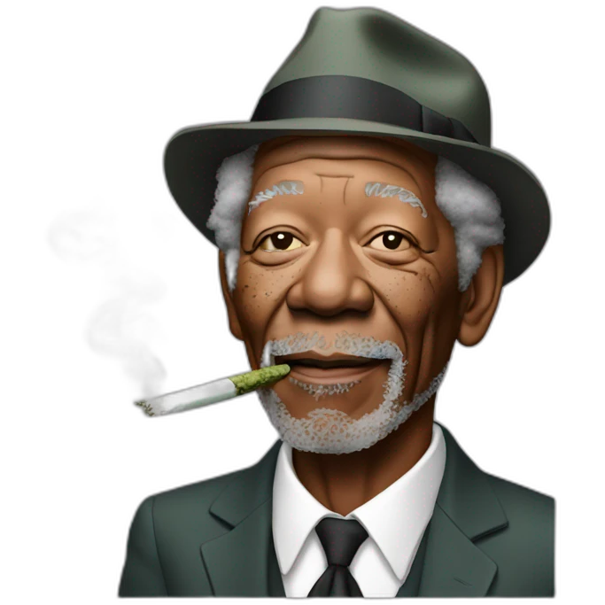 Morgan freeman smoke cannabis emoji