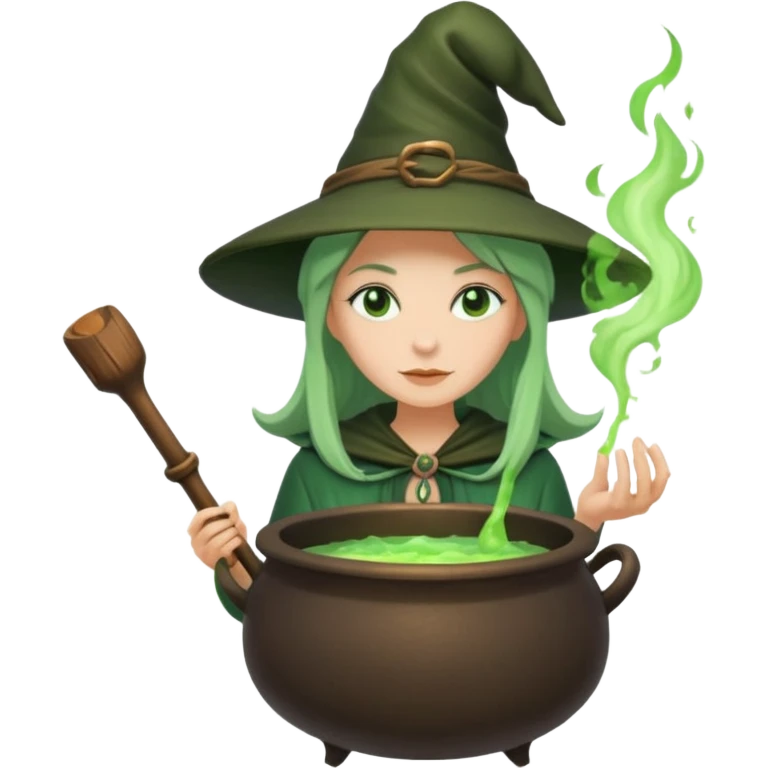 green witch cooking potion emoji