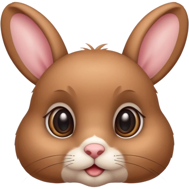 a cute light brown bunny with big cute eyes  emoji