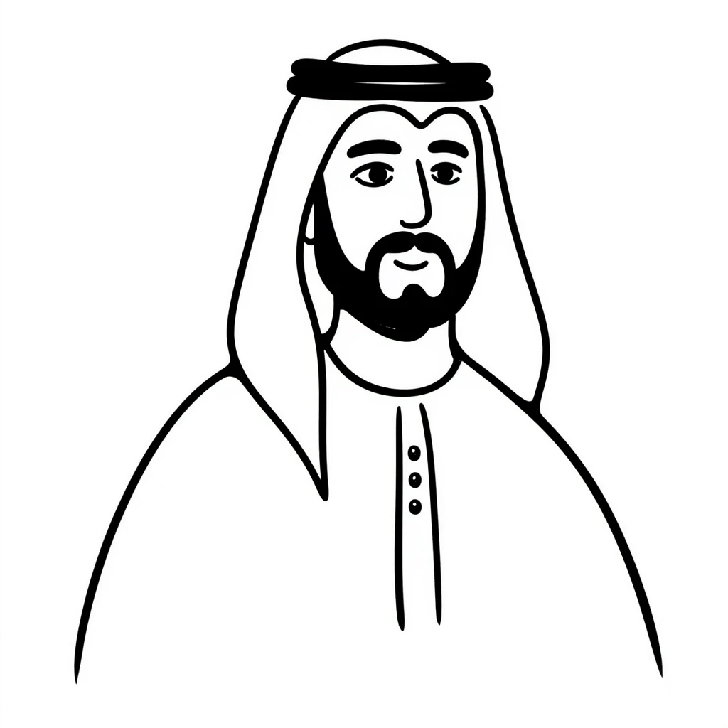 Gulf Arab man with agal and thobe emoji