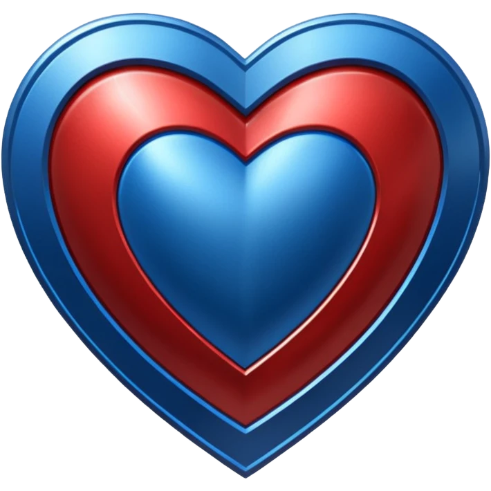 superhero shield themed heart emoji