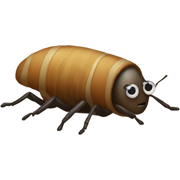Bug rolled up in a rug emoji