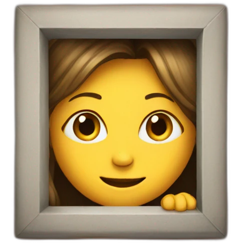 kinga peeks from a corner emoji