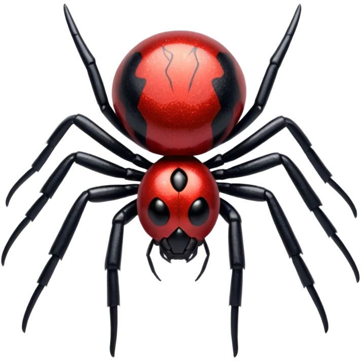 Glitter black widow emoji